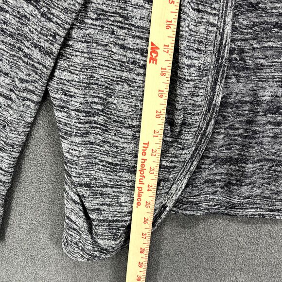 Athleta Cardigan Womens Small Gray Drape Pose Wrap Marled Open Front Knit - Picture 10 of 16